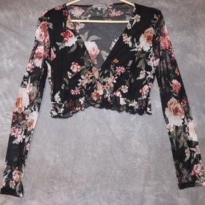 Floral cropped top